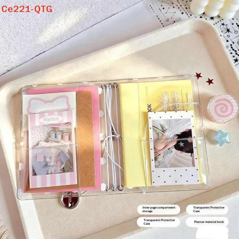 Hot 1Pcs Polka Dot Print Passport Holder Clear Elastic Band Design Passport Cover Portable Transparent Passport Protector Case