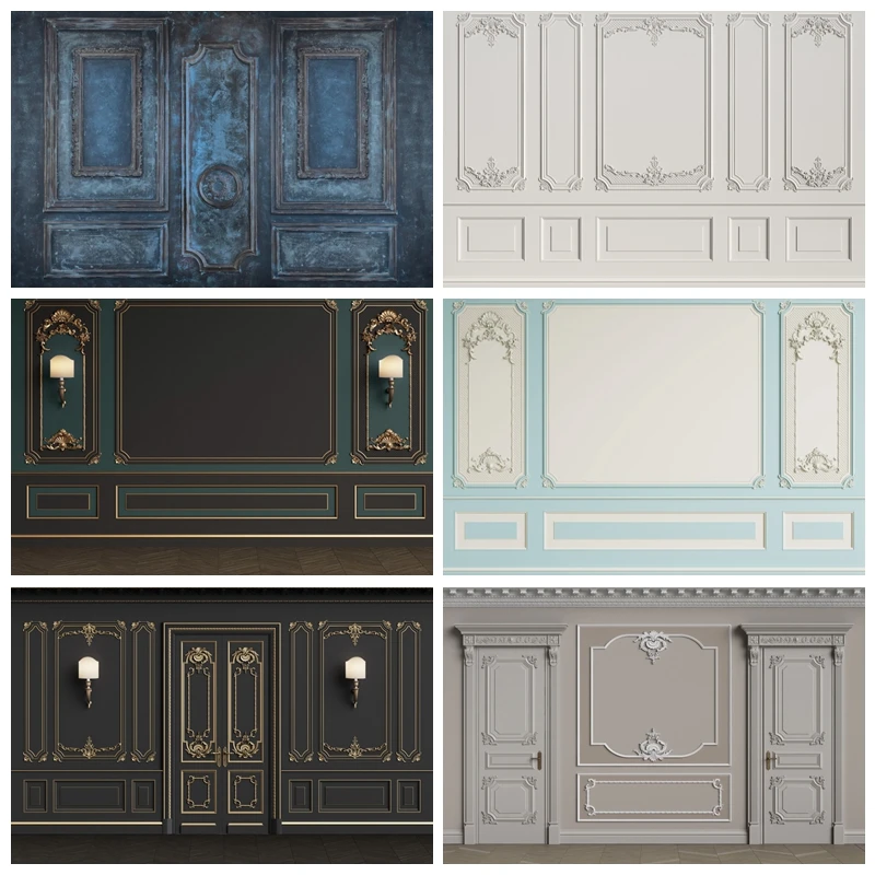 

Vintage Room Inside Wall Backdrop European Frame Modern Castle House Birthday Party Photo Photographic Background Studio Prop