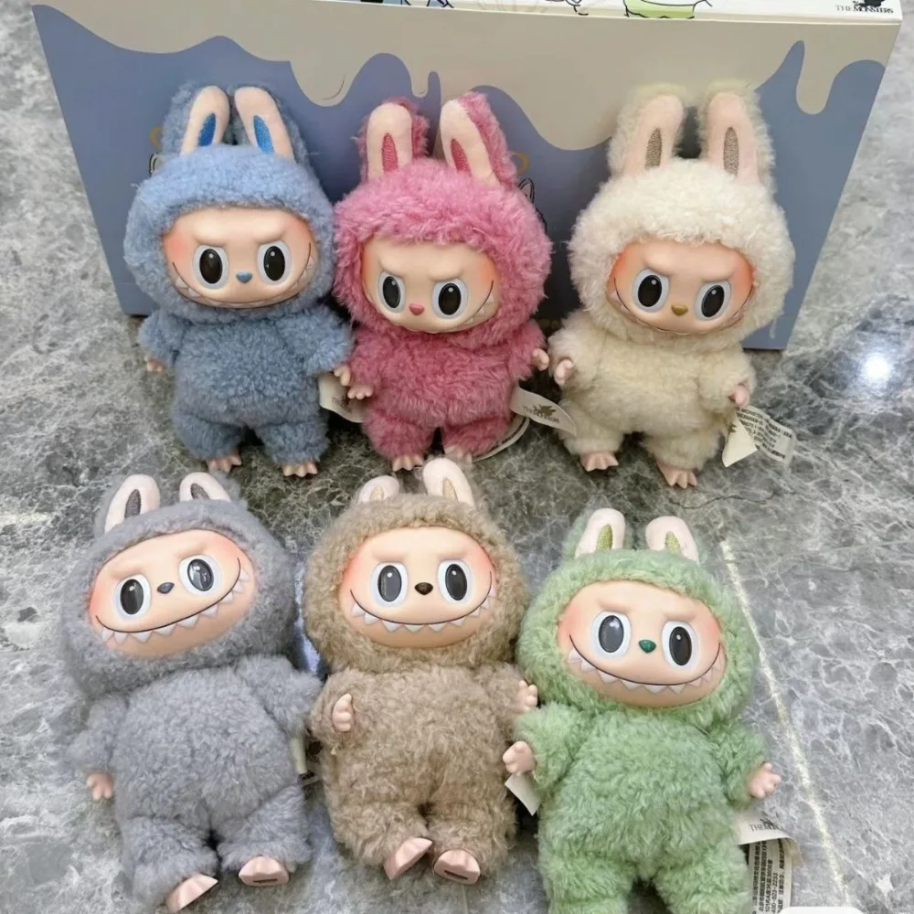 อะนิเมะรูป Labubu Macaroon Series กล่องตาบอดไวนิลจี้ตุ๊กตาของเล่นน่ารัก Monster Replica พวงกุญแจของเล่นของขวัญวันเกิด