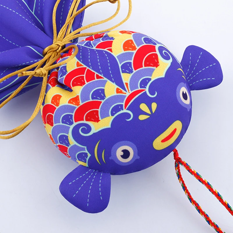 Lucky Koi Small Cloth Bag Gift Bag Gift Bag Jewelry Small Item Storage Bag Bedroom Aroma Pendant Fragrance Bag Empty Bag