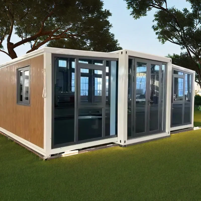 High-End Double Wing Folding Container House with Toilet Good Price Series for Office Building Made of Sandwich Panel