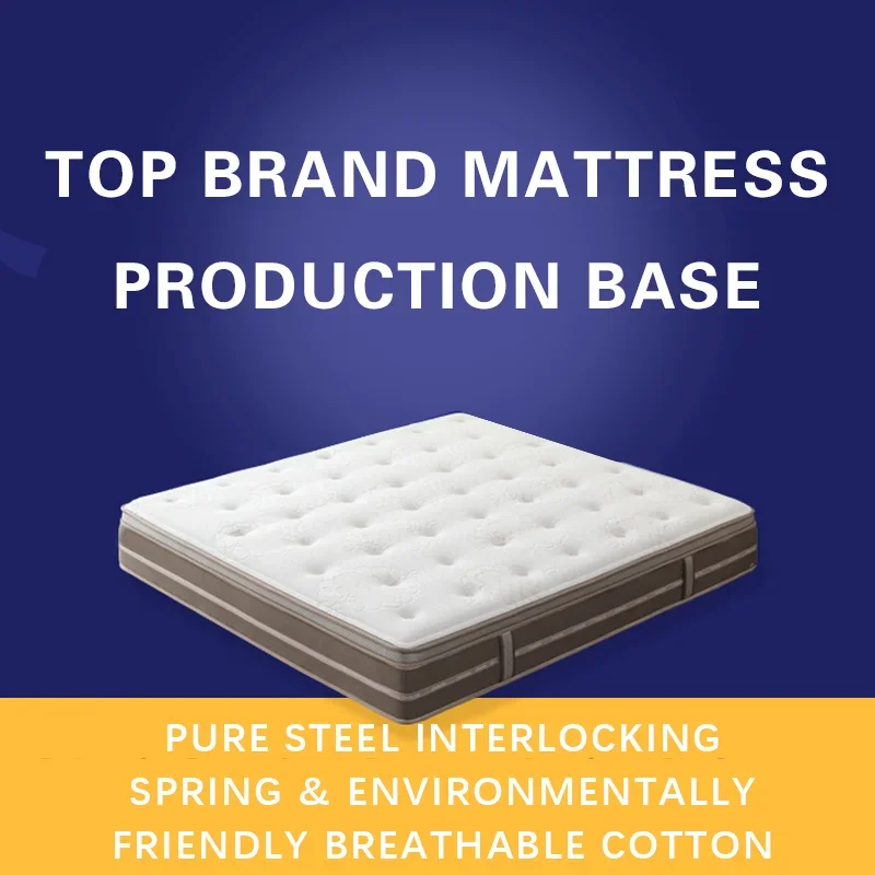 Custom Gel Memory Cotton Mattress Hotel Wholesale Pocket Spring Mattress King Queen Extra Large Size