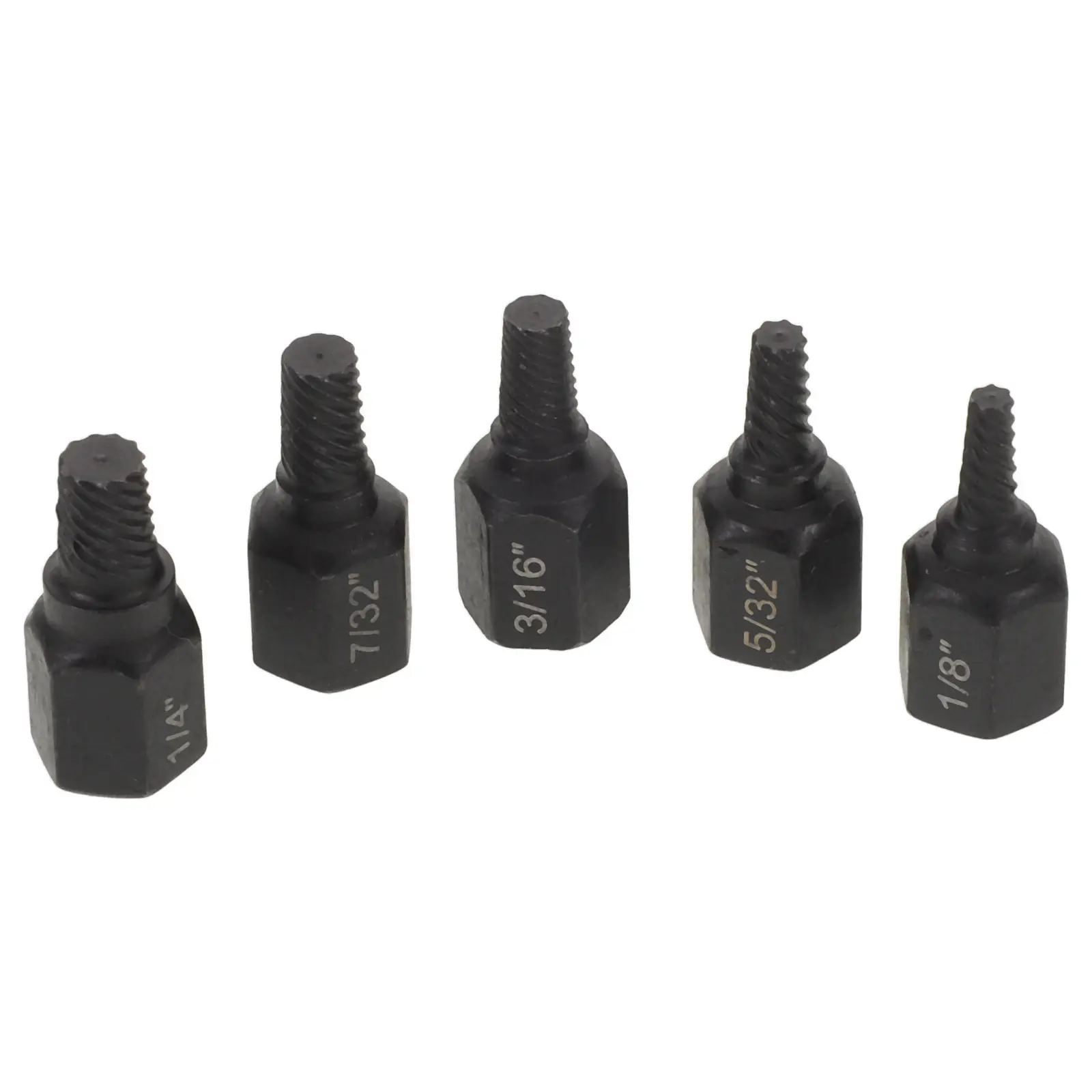 5Pcs Multi Spline Screw Extractor Set Advanced Spiral Flute Design for Broken Stripped Damaged Bolts Screws Precision Hex