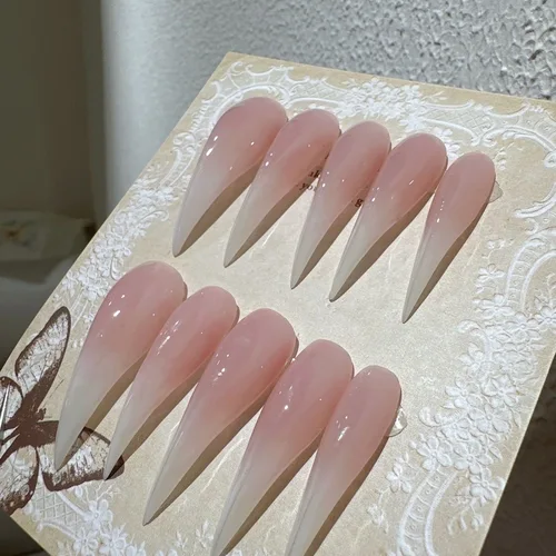 Imagen 2 del producto 10 Uds. De garra con forma de dragón con incrustaciones de diamantes hecha a mano, prensa en uñas, garras de gato, pegatinas acrílicas para uñas postizas con pegamento artístico