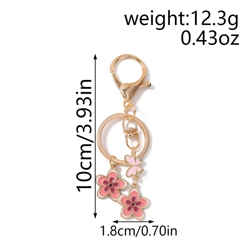 Modischer Bunter Blumen-Schlüsselanhänger für Autoschlüssel, Souvenir-Geschenke für Frauen und Männer, Handtaschen-Anhänger, Schlüsselringe, DIY-Schmuckzubehör – Detail 21