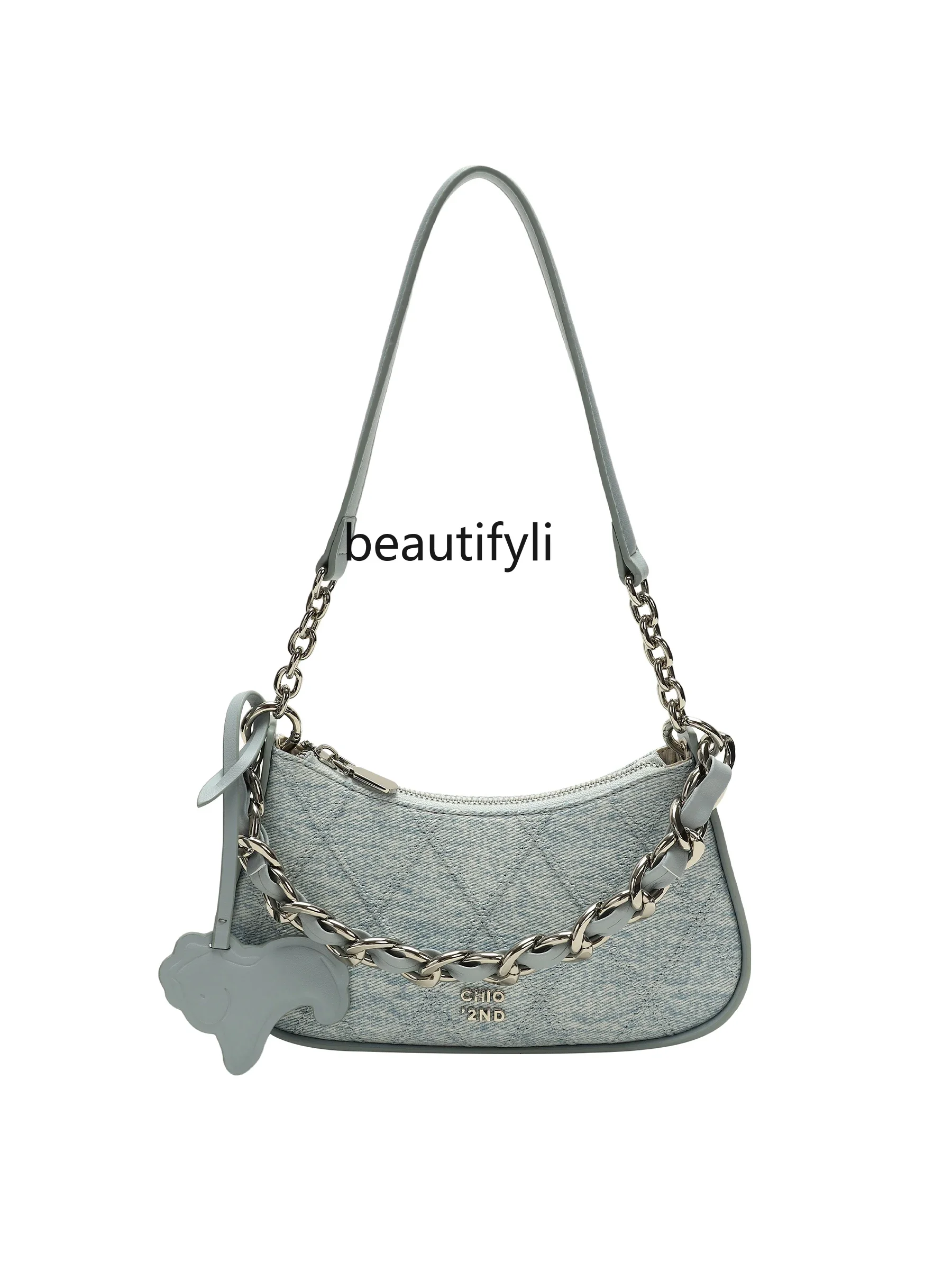 Underarm bag women's summer denim blue casual versatile shoulder messenger bag