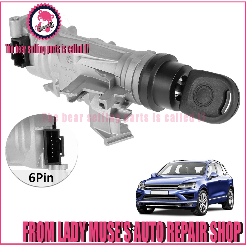 

1K0905851B Ignition Starter Switch Steering Lock Cylinder&Key FOR Audi A3 8P Touran Tiguan Caddy 2K VW Golf 2004-2013 MK5 MK6
