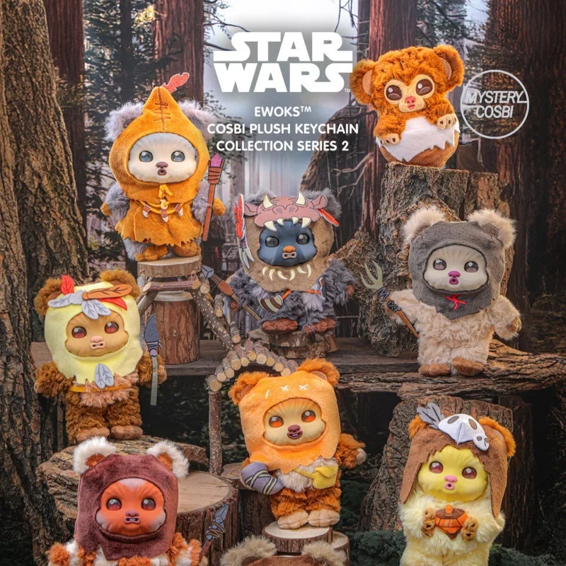 在庫あり-ホットトイズ-スターウォーズ-イウォーク-シリーズ2-コスビ-ぬいぐるみキーホルダー-ブラインドボックス-可愛いコレクタブルぬいぐるみおもちゃ-ギフトコレクションおもちゃ