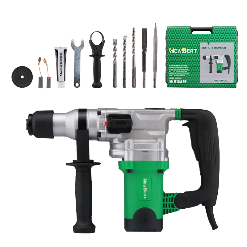 

NewBeat Corded Rotary Hammer Drills 50-60Hz 1050W 26mm SDS Plus Chuck High-quality Industrial Power Tools NBT-RH-26C