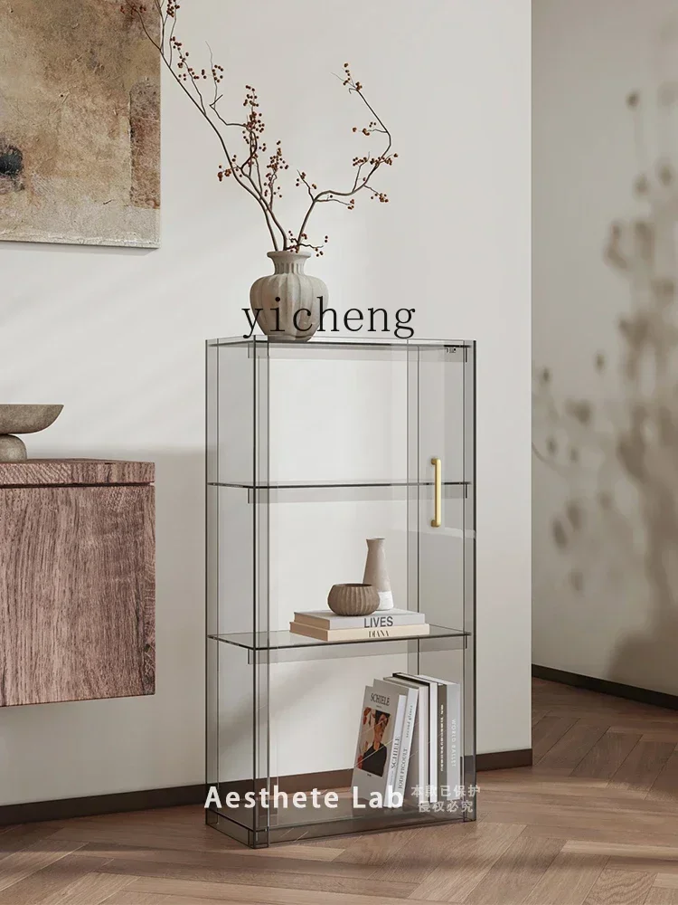 dust-proof bookshelf with door acrylic storage floor-to-ceiling household bedroom living room simple storage rack