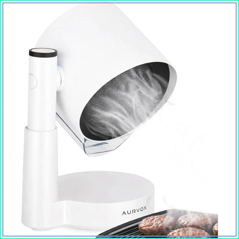 

Portable Ductless Range Hood, 3-Speed Desktop Exhaust Fan, Adjustable Height, Low-Noise Smoke Control for Apartments, RV & Dorm