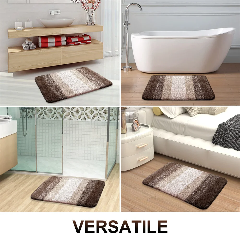 Large Bathroom Carpet 60X150cm Soft Absorbent Door Mat 3D Non-Slip Quick-Drying Bathroom Floor Shower Carpet Foot Mat Room Decor