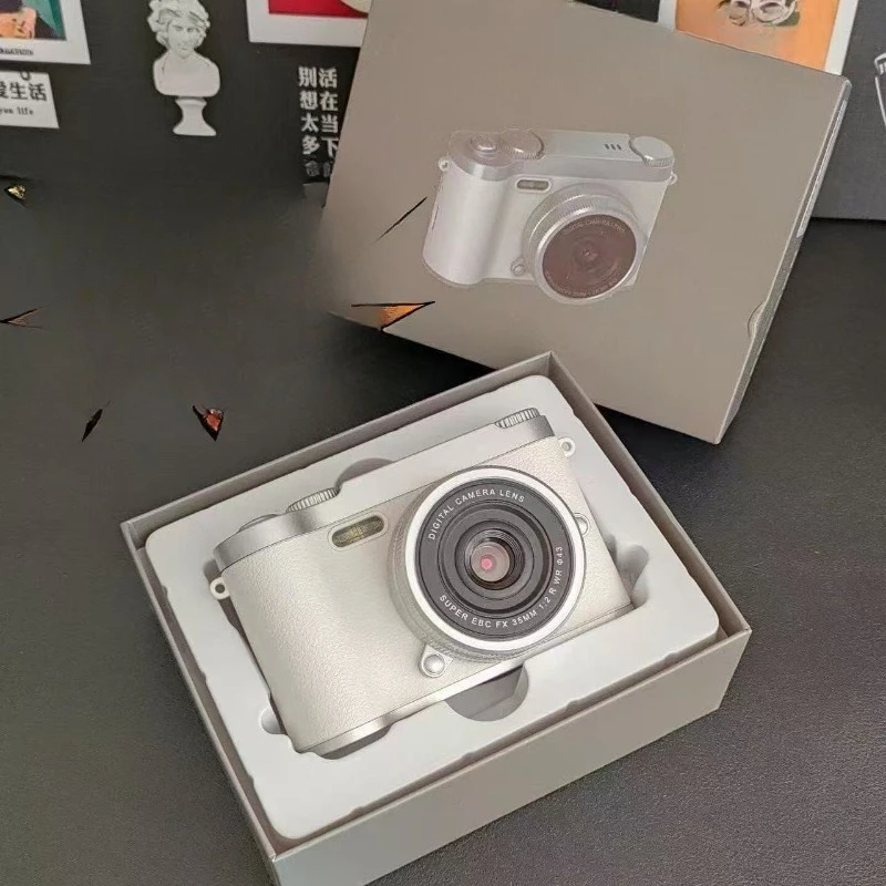 CCD high-definition digitale camera met dubbele voor- en achterlenzen 4K high-definition kan afdrukken en uploaden naar mobiele telefoons