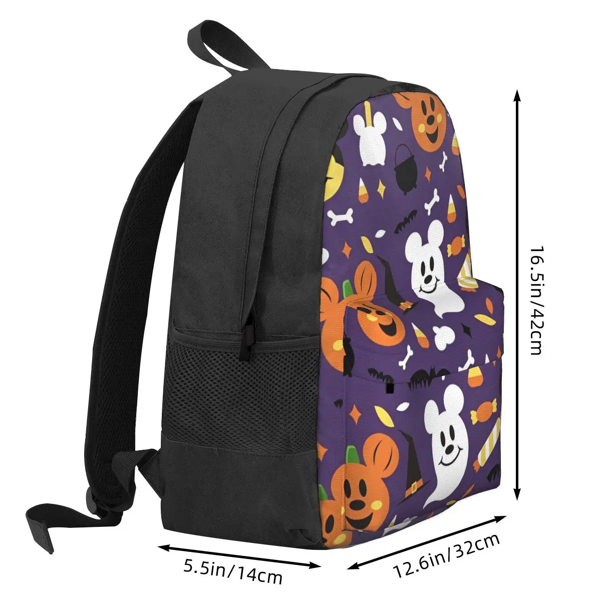 Mickey Mouse Halloween Pumpkin Women Backpack Mochila 3D Print Student School Bag Computer Teenage Waterproof Travel Rucksack