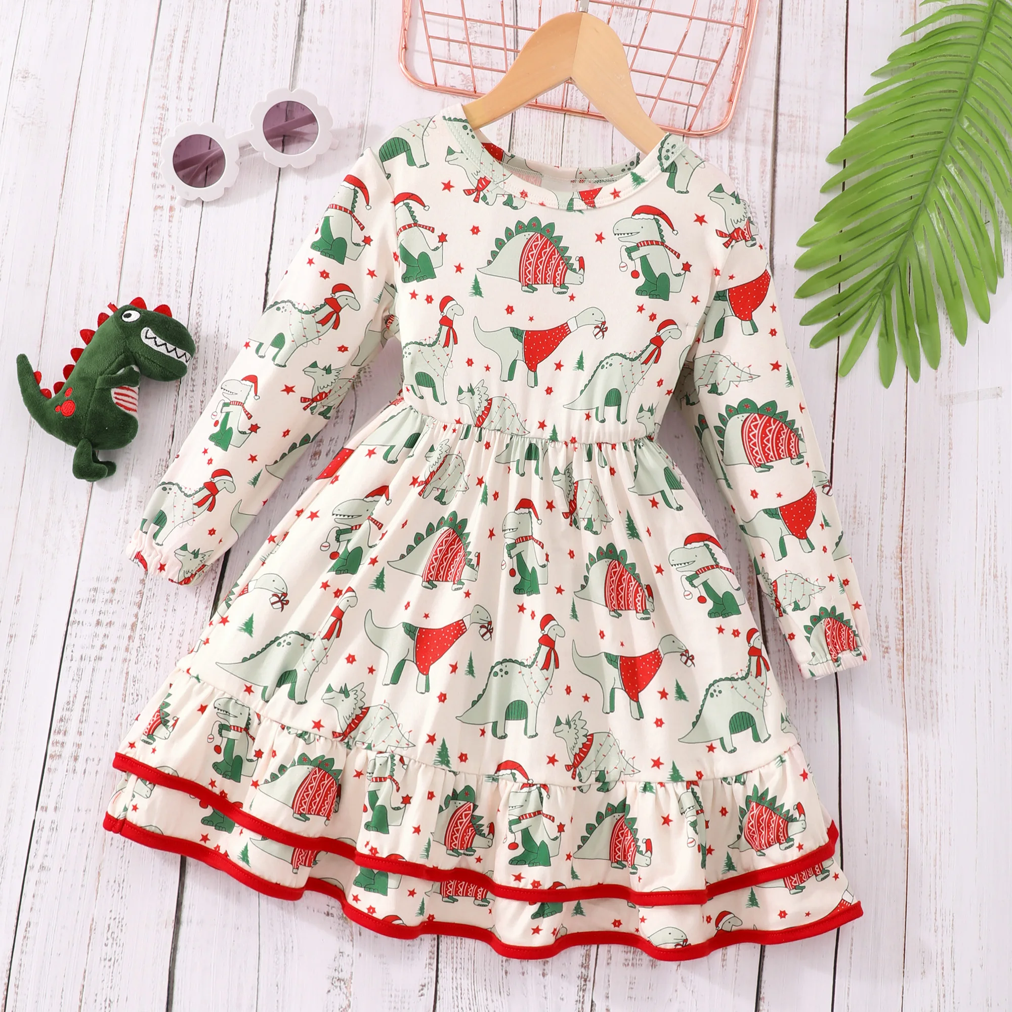 

【Ready Stock】 Dress for Kids Girl 2-8 Years Old Summer Autumn Long Sleeve Birthday Children Dress Baby Girls Princess Dresses