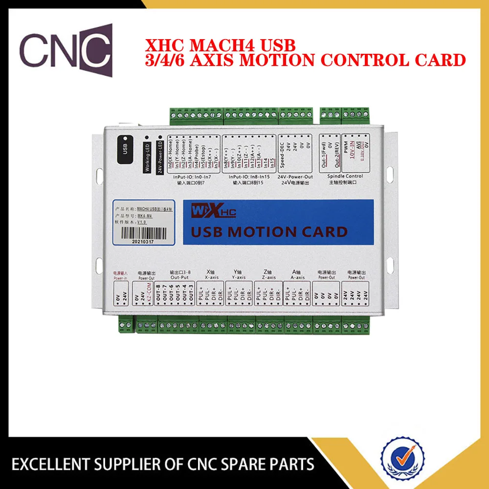 XHC mach4 motion control card cnc controller USB 3/4/6 axis motion control card MK4 engraving machine CNC machining center