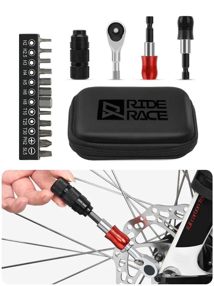 AliExpress riderace Mini Ratchet Wrench Set For Bicycle Allen Key Spanner 1/4 Drive Ratchet Handle Quick Release Socket Spanner Screwdriver Bit Tool