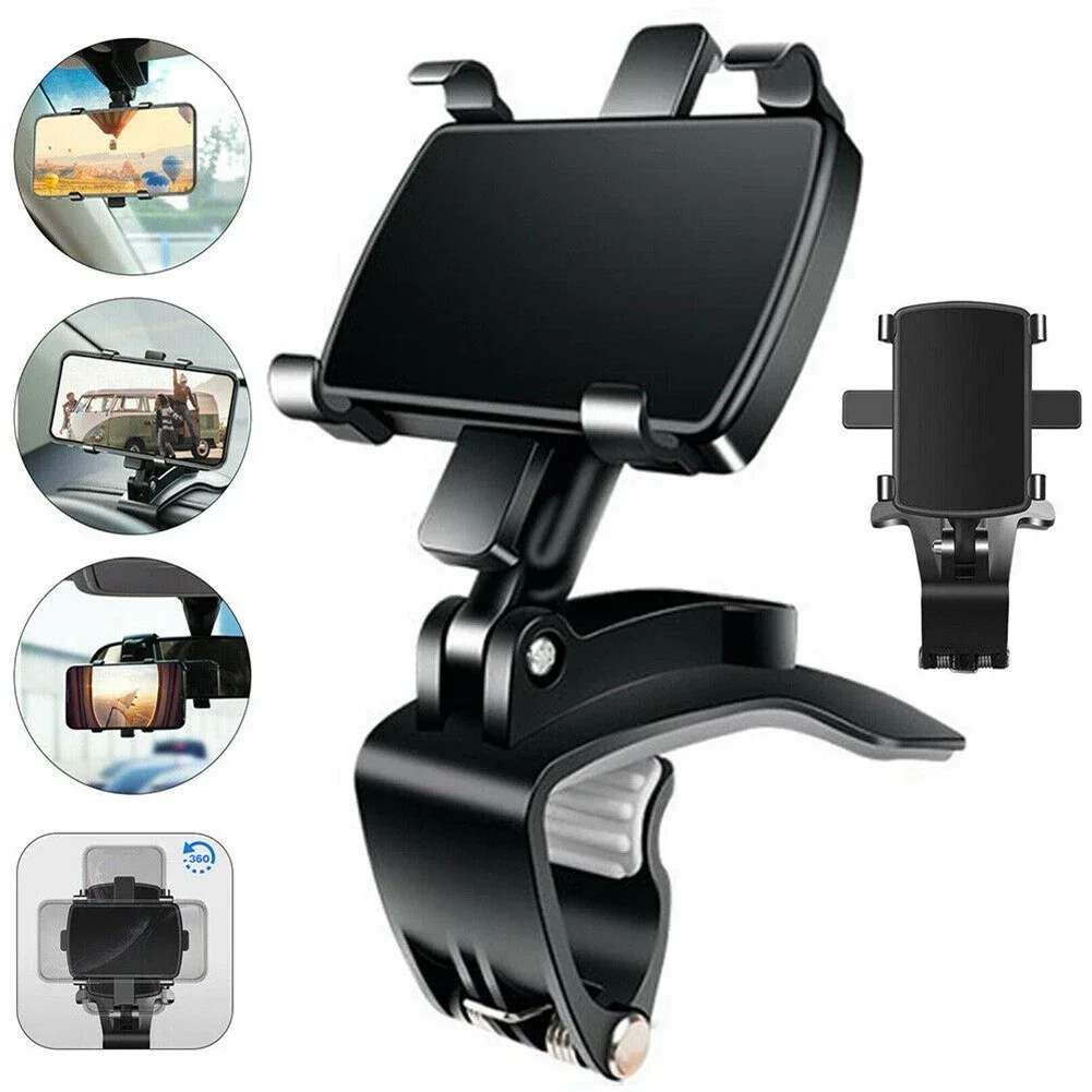 

1pcs ABS Car Dashboard For 360° Mount Holder Clamp-Accessories Parts Clip Stand For Cell-Phone GPS Black