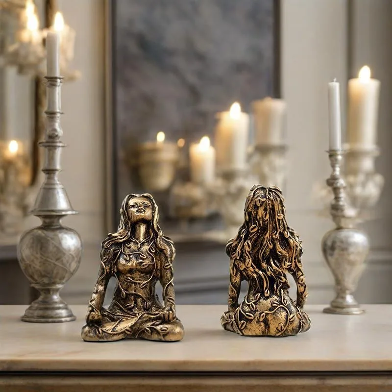 الأم الأرض تمثال صغير غايا الجنية الزخرفية بوذا تمثال التماثيل الزخرفية آلهة ديكور المنزل مهرجان هدية