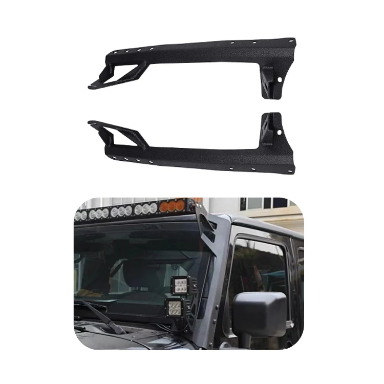 

New Front A-Pillar 50/52Inch Straight Led Light Bar Small Lights Bracket for Wrangler JK 2007-2017 Lamp Bracket
