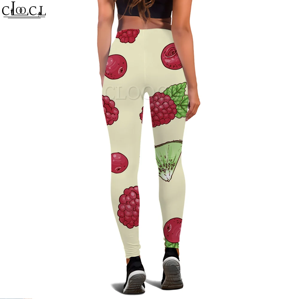 CLOOCL Mode Casual Dames Legging Heerlijk Fruitpatroon 3D Print Workout Broek Naadloze Legging Yoga Broek Sportkleding