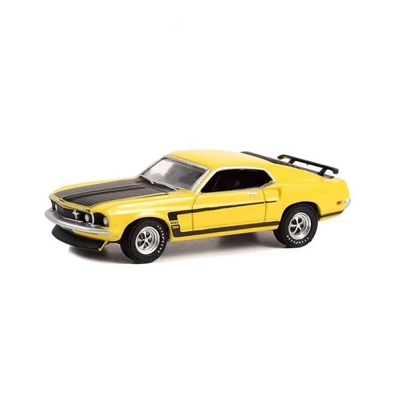 Greenlight Diecast 1:64 Scale 1969 Ford Mustang BOSS Muscle Car Alloy Simulation Car Model Ornament Toy Gift