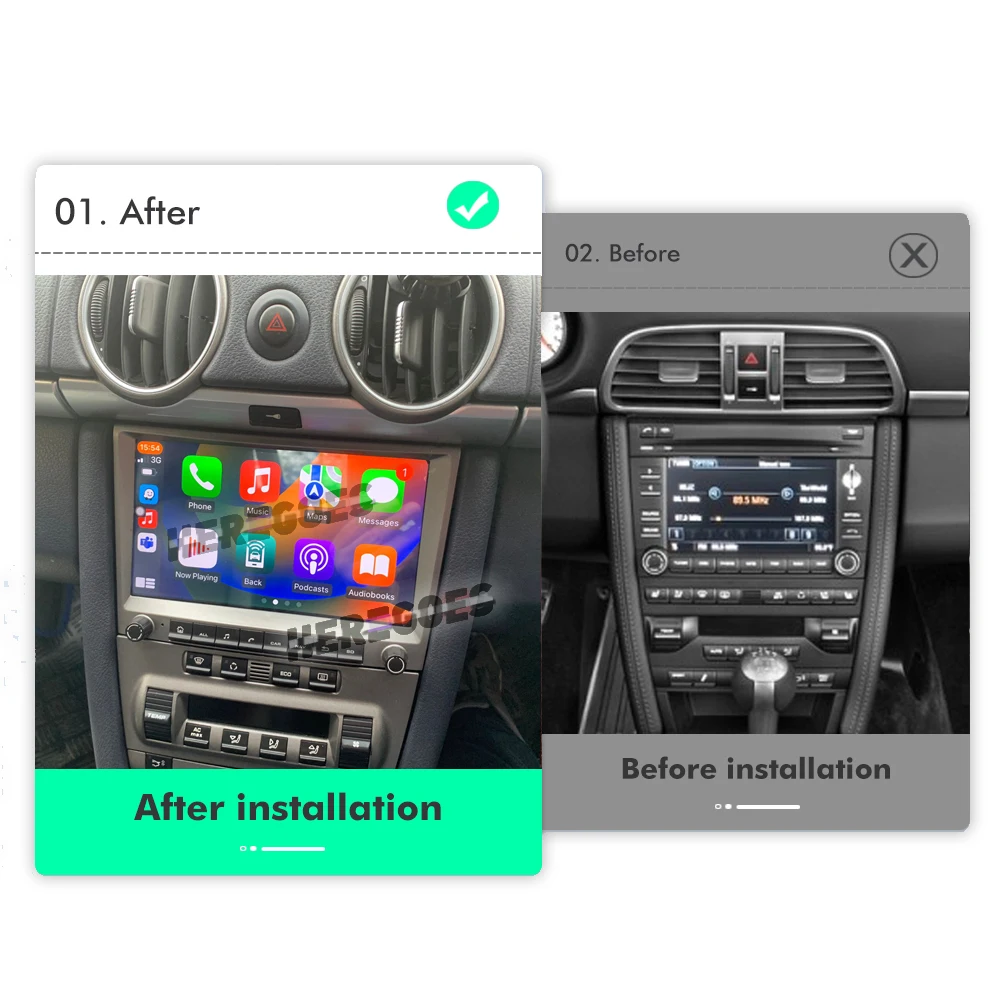 7862 720P Auto Android 13 12G+256G Car Radio GPS Player 4GB Carplay Navigation Autoradio For Porsche Cayman 911 987 Boxster 997