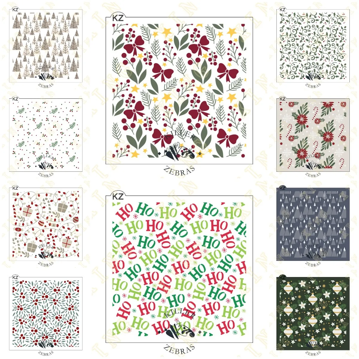 

New Christmas Holly Bushes DIY Layering Stencils Wall Painting Scrapbook Coloring Embossing Album Decorative Paper Card Template
