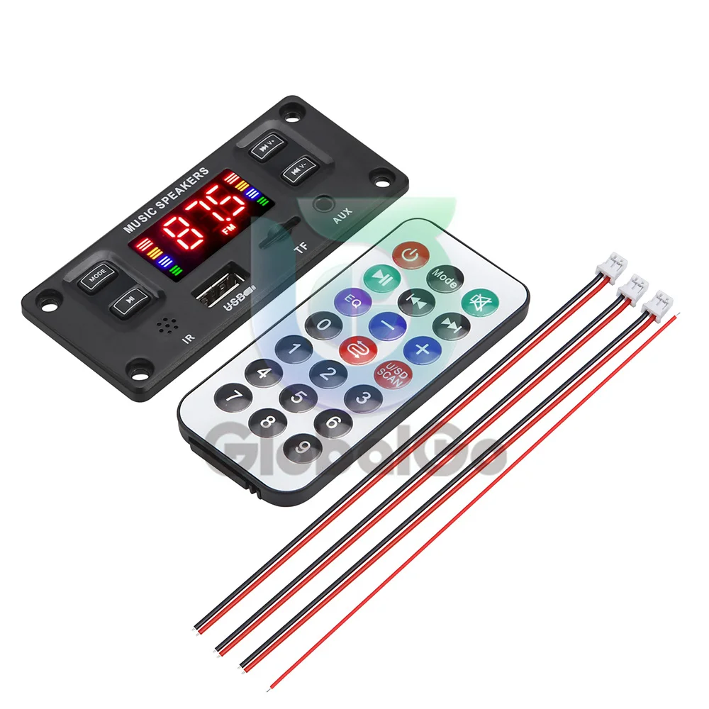 DC7V-22V 2*30W 60W amplificatore vivavoce lettore MP3 scheda di decodifica Bluetooth 5.0 auto FM Radio modulo supporto FM TF registratori USB