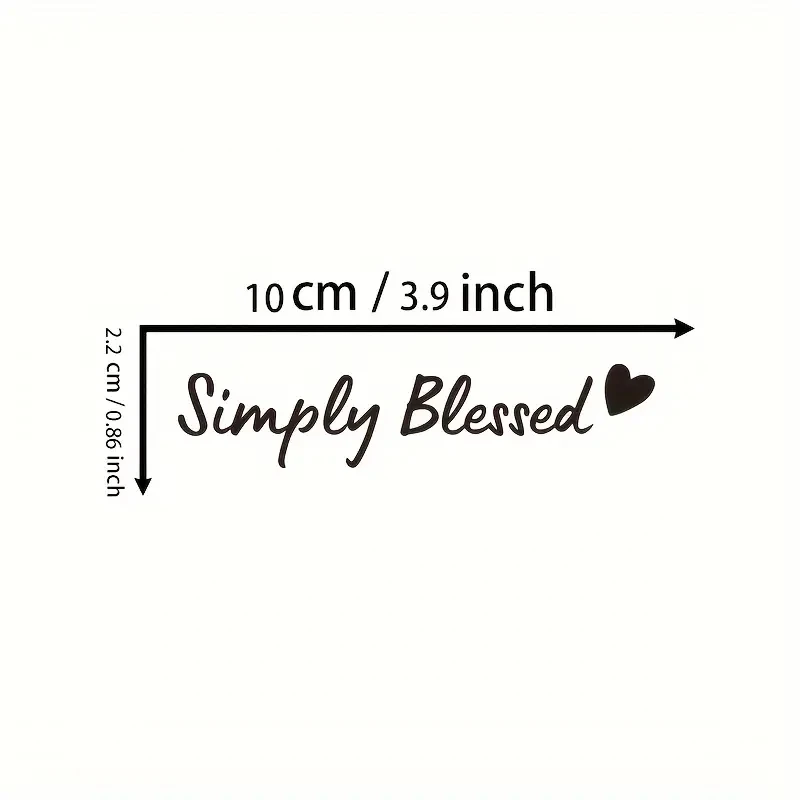 Simply Blessed Mirror decal, Car Decal For Women Cute Vinyl decal, Car Mirror decal, Religious Car Accessories Car Visor Sticker