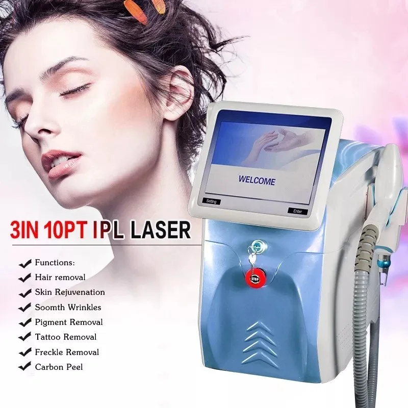 

Professional OPT IPL Laser Hair Removal Tattoo Remover Machine Painless Skin Rejuvenation Acne Treatment for Salon