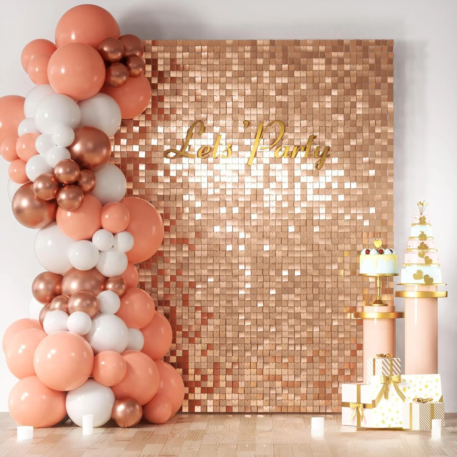 

Мерцающий фон с блестками на стену, настенная панель, 16 шт., блестящие квадратные панели, декор для свадьбы, дня рождения, 30x30 см, фон для фото с блестками