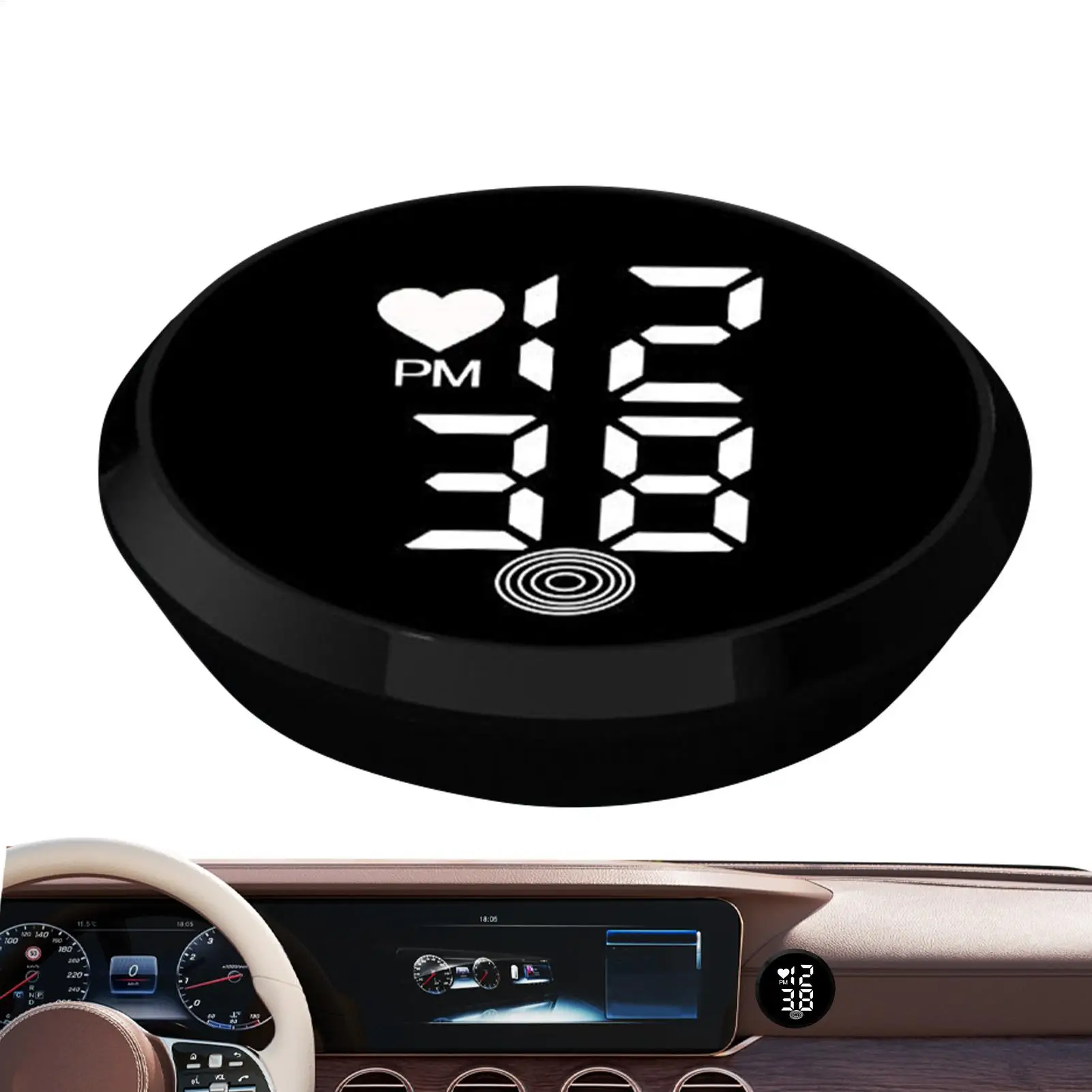 

Dashboard Clock For Car Automotive Adhesive Digital Clocks LED Time Display Watch Stick On For Motorcycle Car Bike Truck Air