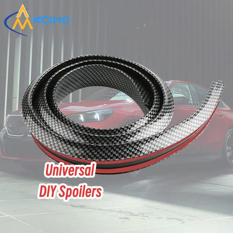 Universal Spoiler 1.5M Car Styling Carbon Fiber Black Spoiler DIY Refit Spoiler Car Accessories Rear Spoiler Lip Spoiler Trim