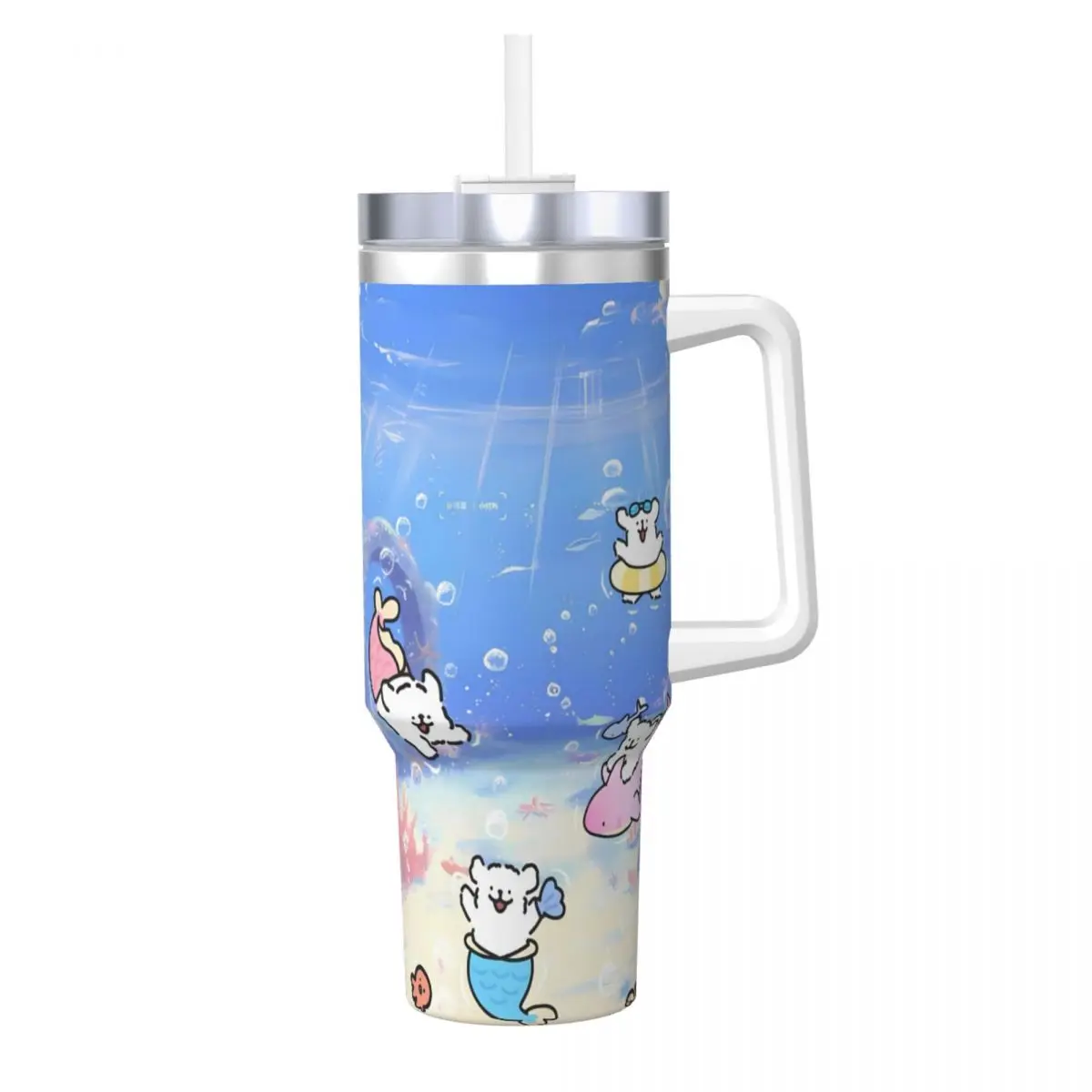 Maltese Line Dog Tumbler Hot Drinks Water Bottle Insulated Stainless Steel Thermal Cups Graphic Travelist Car Mugs