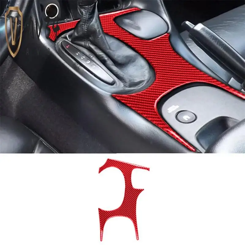 

AV34-For Corvette C5 1998-2004 Carbon Fiber Full Interior Kit Central Control Gear Cover Trim Decoration Sticker Accessories Red