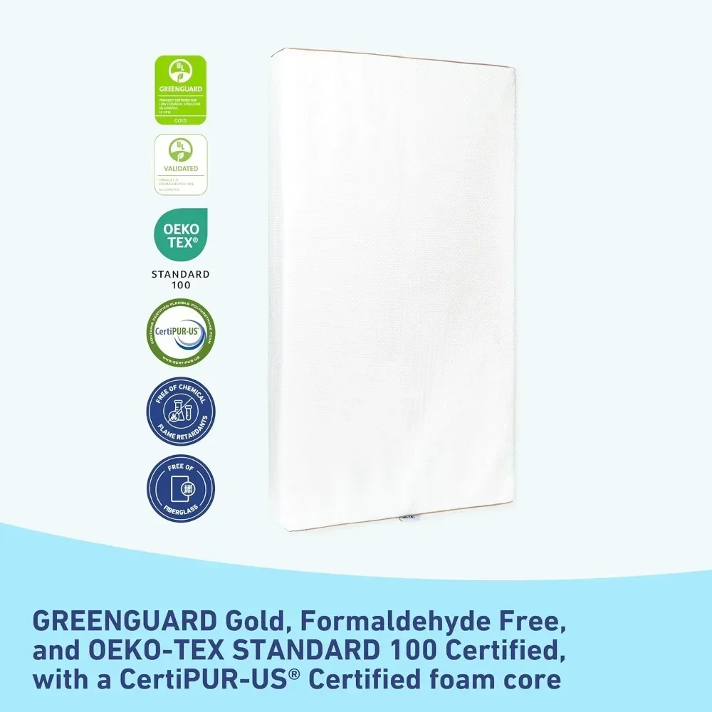 6-Inch Dual-Comfort Crib & Toddler Mattress - GREENGUARD Gold and OEKO-TEX STANDARD 100 Certified