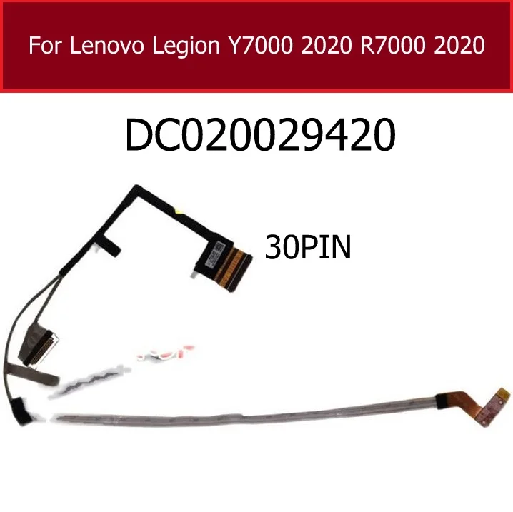 LVDS LCD Display Screen Flex Cable For Lenovo Legion Y7000 2020 R7000 2020 DC020029420 30PIN LCD Flex Cable Replacement Parts