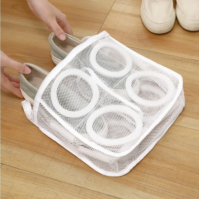 New Shoes Laundry Bag Coarse Net Dirty Canvas Shoes Storage Pouch Hangbag Sneakers Wash Protection Sleeve Slippers Washing Bags