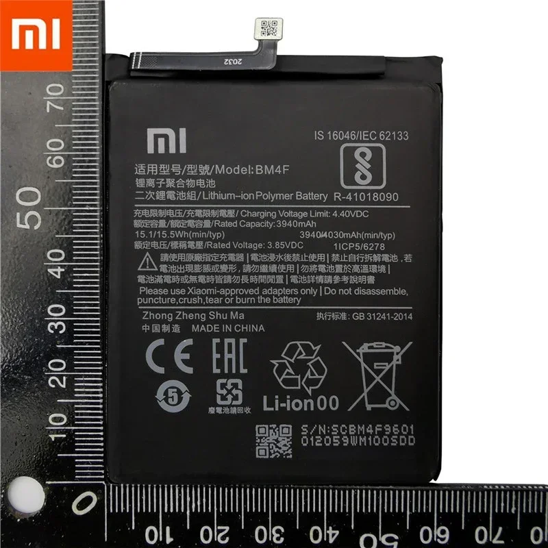 100% Original High Quality XIAO MI Phone BM4F 4030mAh Battery for Xiaomi Mi A3 CC9 CC9e Mi9 Lite Replacement Batteries bateria