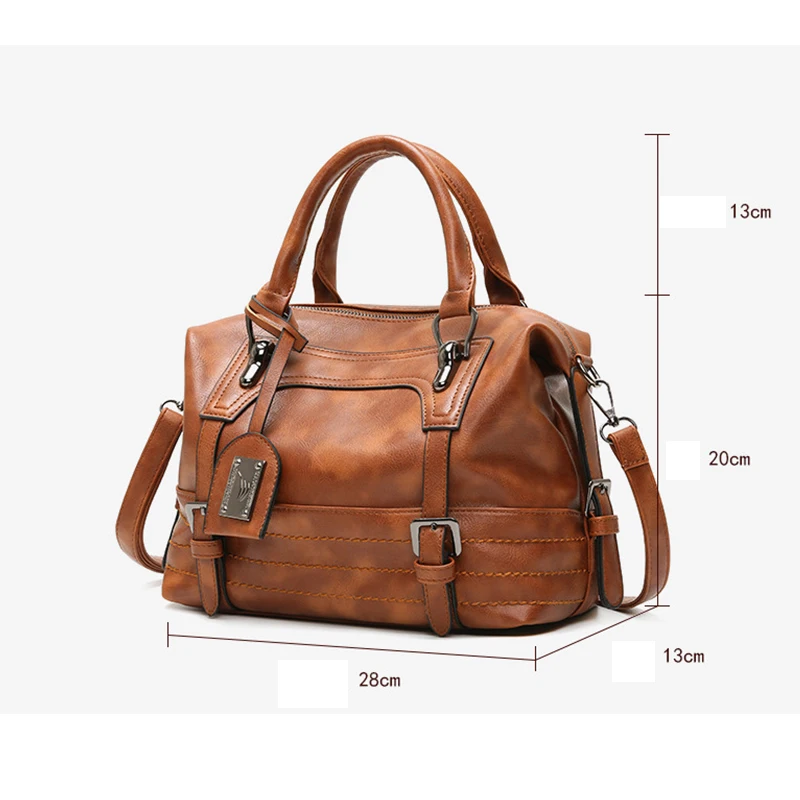 PU Leather Ladies Boston Shoulder Bags Luxury Women Tote Handbags High Quality Female Top Handle Messenger Crossbody Bags