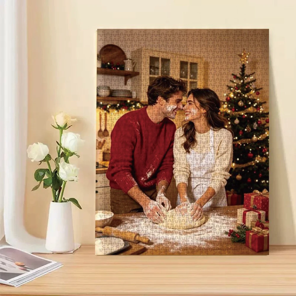 35/300/500/1000pcs Personalized Custom Photo Puzzle Pet Photos DIY Photo Puzzle Portrait Handmade Birthday Gift Special Occasion
