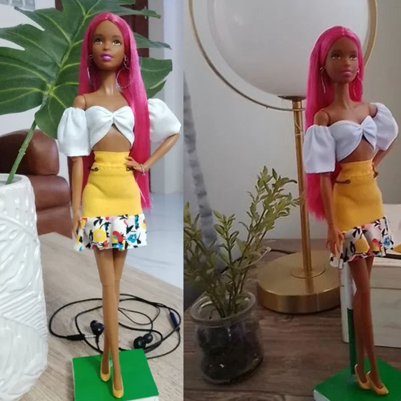 [Second hand product] Dark Skin Head for 30cm Doll 1/6 Joints Doll\'s Accessories Dress Up Toy