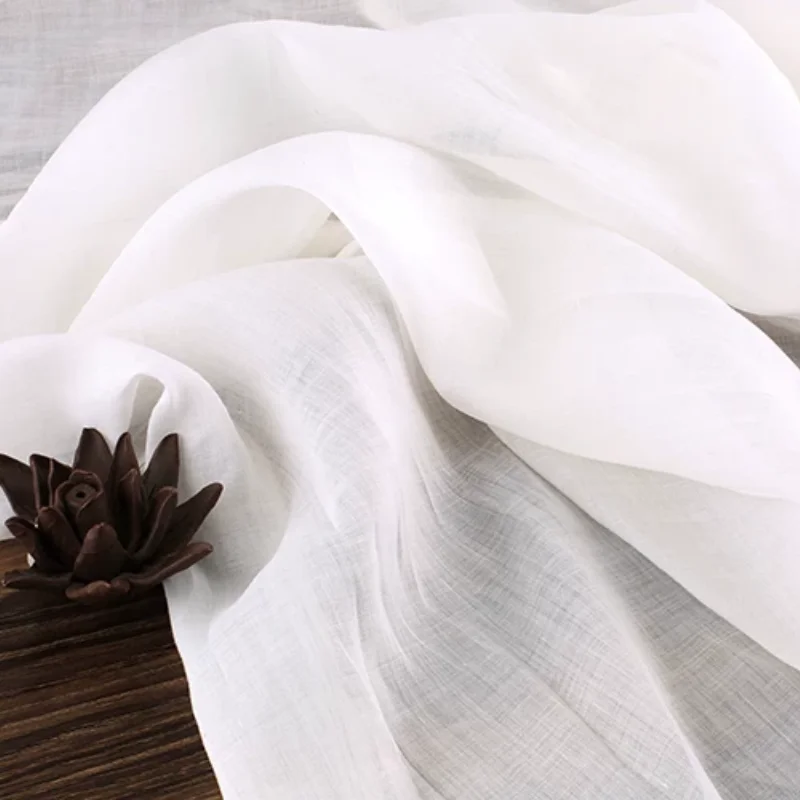 100% ramie fabric for clothing handmade diy white fabric