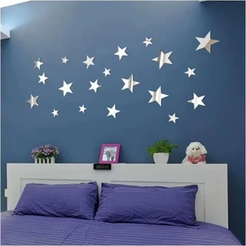 Acrylic Star Mirror Wall Stickers 2