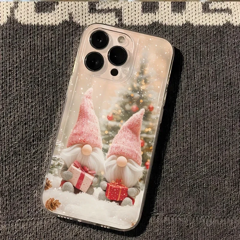 الكرتون الإبداعية عيد الميلاد الشتاء الثلوج جنوم لطيف قضية الهاتف آيفون 17Air 16 15 14 13 12 11 برو XR ماكس 78 زائد Y2k الغطاء الخلفي #3
