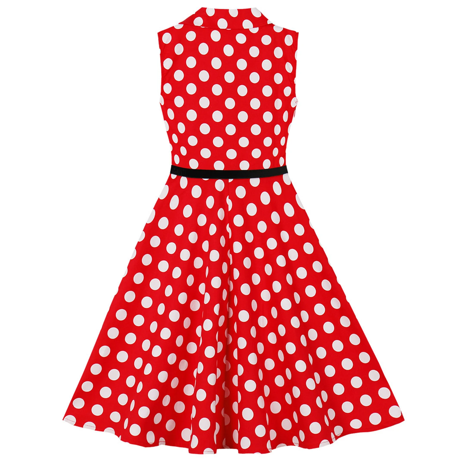Girls' Vintage Rockabilly Dress Party Retro Polka Dot Floral Pattern A-line Dresses Pleated Skirt Knee-Length for 4-10 Years