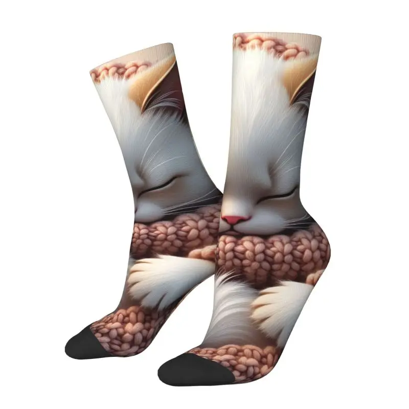 

Custom Fashion Men's Cute Cat Dress Socks Unisex Breathbale Warm 3D Printing Crew Socks