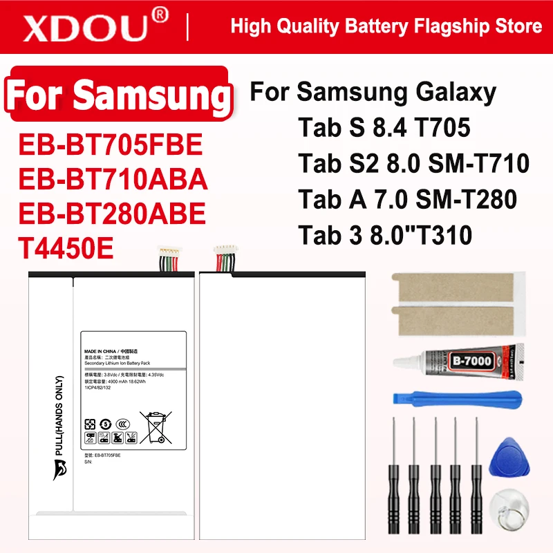 EB-BT705FB ET4450E EB-BT710ABA Tablet Battery For Samsung Galaxy Tab S2 8.0 SM-T710 / Tab S 8.4 /Tab A 7.0 /Tab 3 8.0'' T310