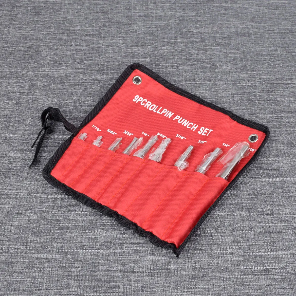 9Pcs Tactical Roll Pin Punch Set Hunting Remover Pin Punch Tools Kit Heavy Duty Steel Pistol Accessories Round Head Pins Punch